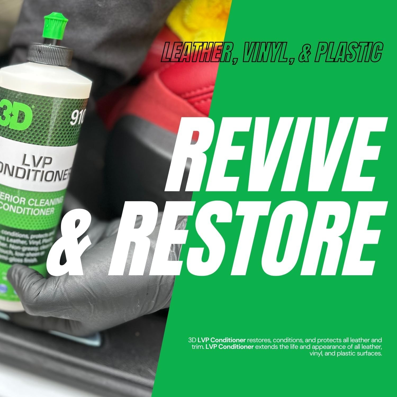 Leather, Vinyl & Plastic Conditioner | Restores, Conditions & Protects Car In…