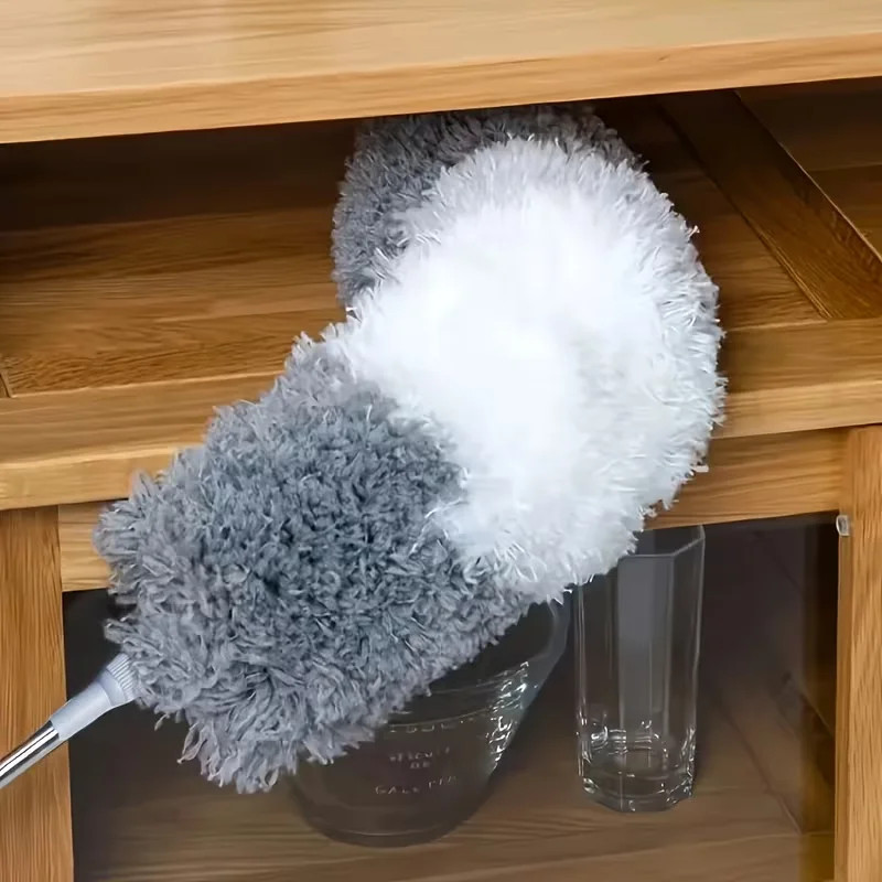 Duster with Extension Rod, Retractable Dust Brush, Microfiber Dust Brush, Reusab