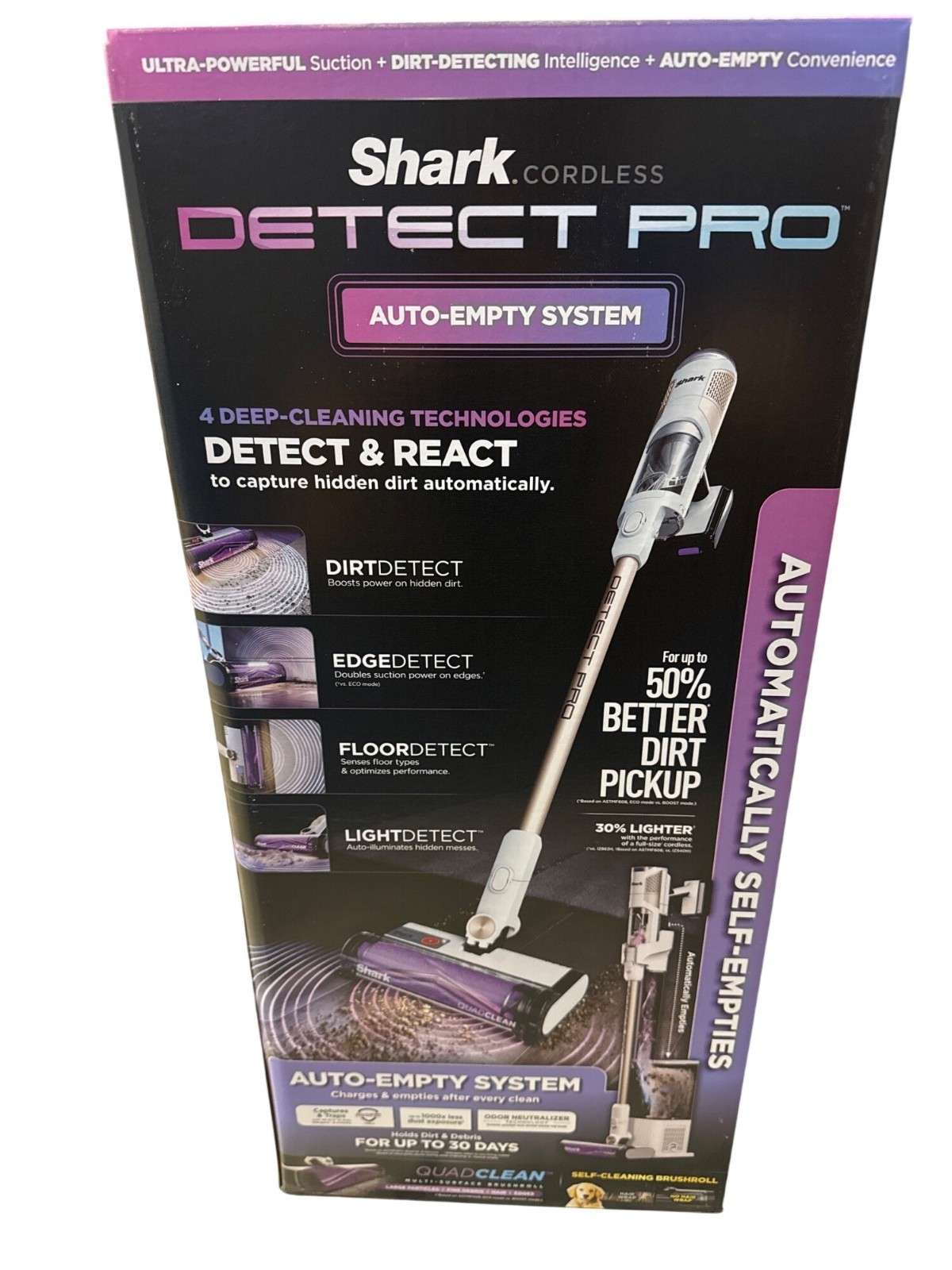 Shark Cordless Detect Pro Auto Empty System with QuadClean Multi Surface 1W3551