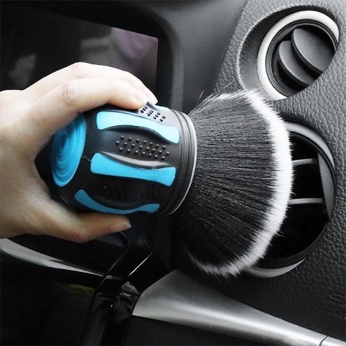 Detailing Brush, Ultra Soft Interior Dusting Brush with Storage Rac Color: Red