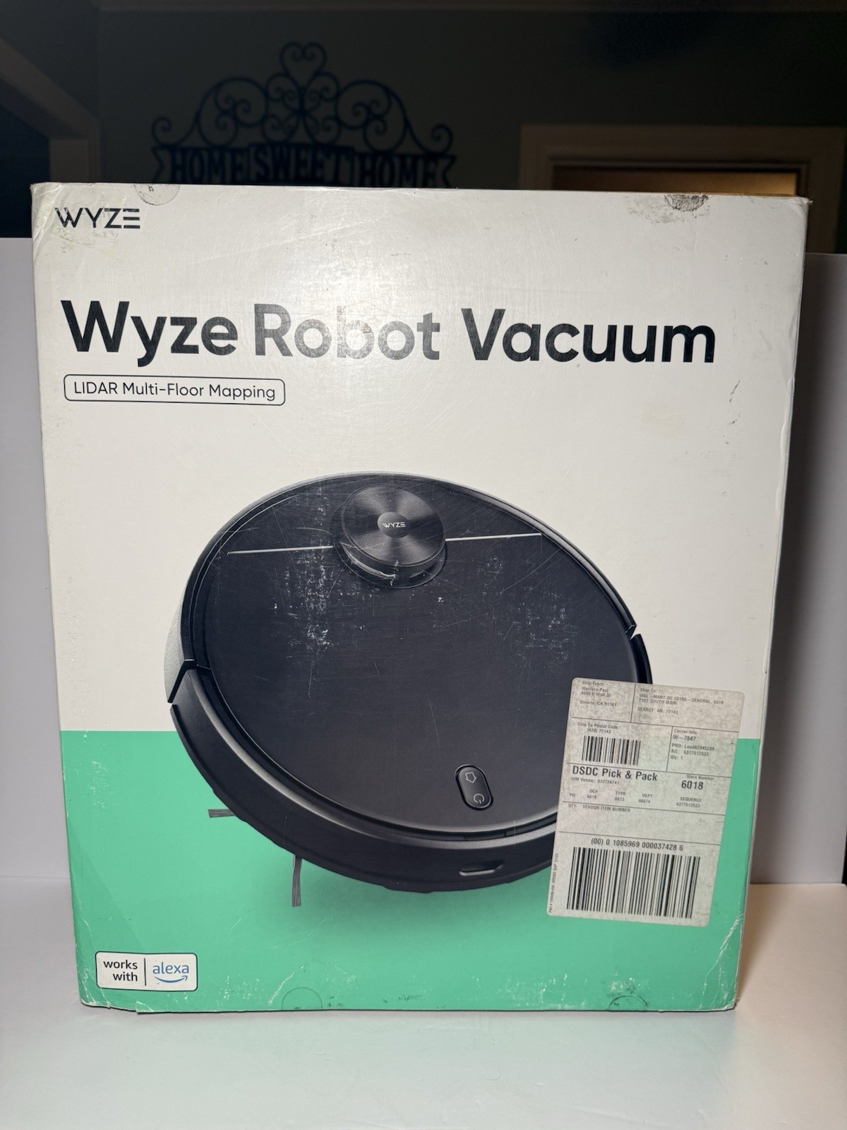 Wyze WVCR200S Robot Vacuum – Black with mapping brand new – **NEW**
