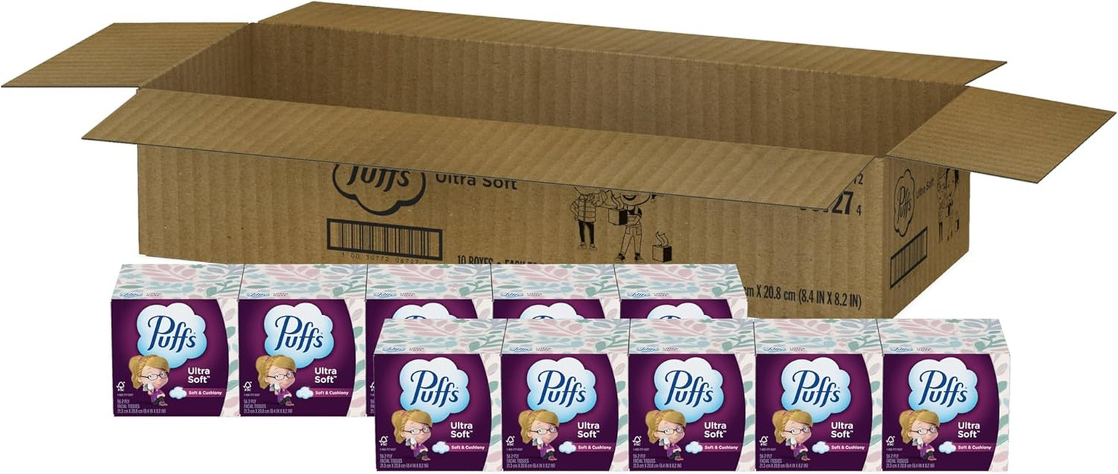 Ultra Soft Non-Lotion Tissues, 10 Cubes, 56 Tissues per Box
