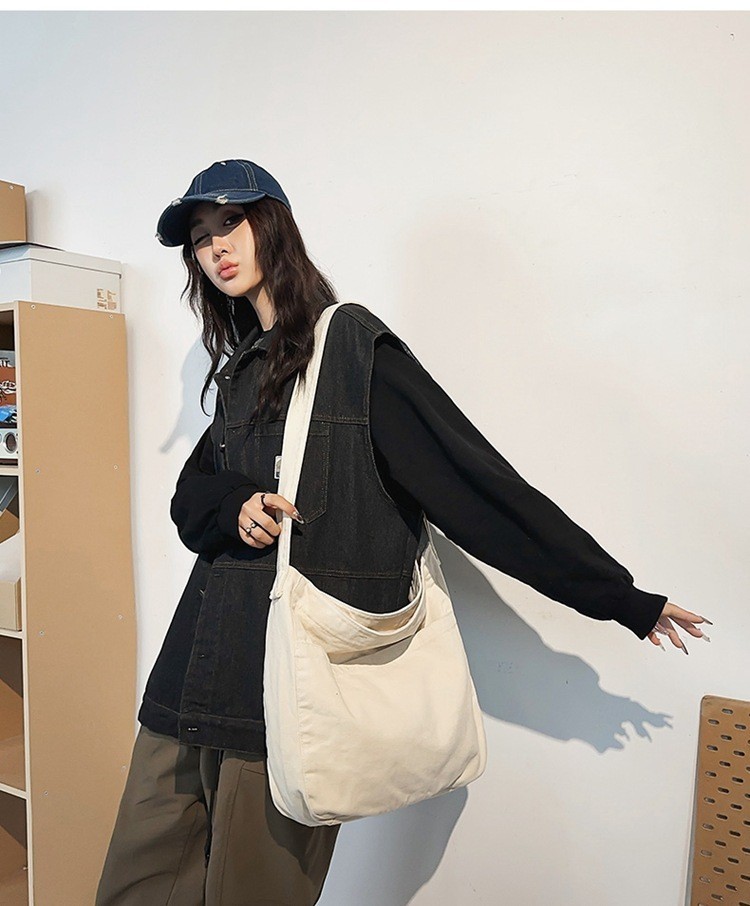 RIVERICH Hobo Bag Canvas Crossbody Shoulder Bag for Women and Men Large Casual