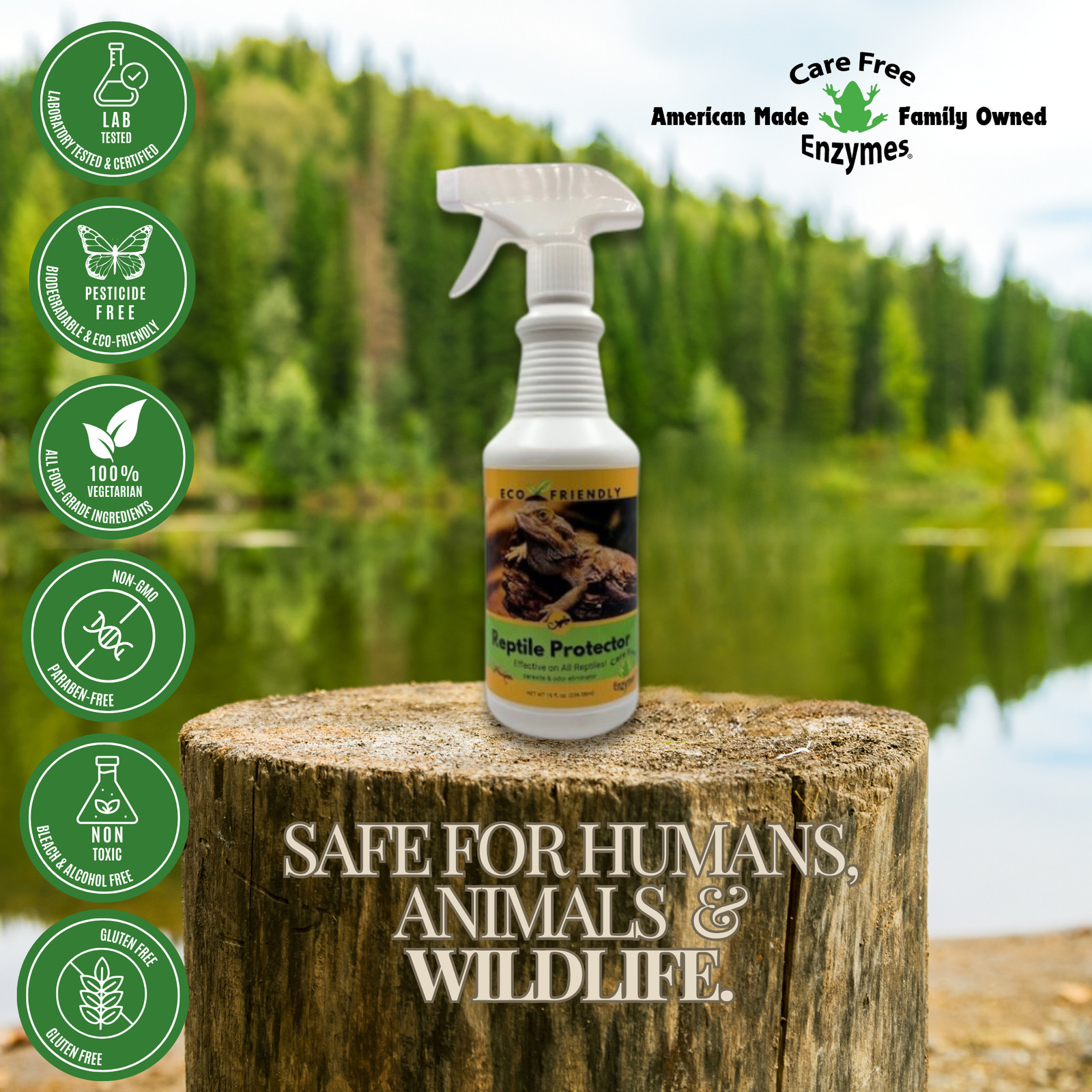 Reptile Mite & Parasite Spray | Safe for Snakes, Lizards & Terrariums | 8 oz & 1