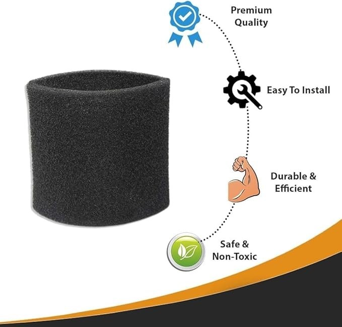Fits For 3 Foam Filter Sleeve For Wet Dry QS60A, QS30A vacs Replaces 90585, 9058