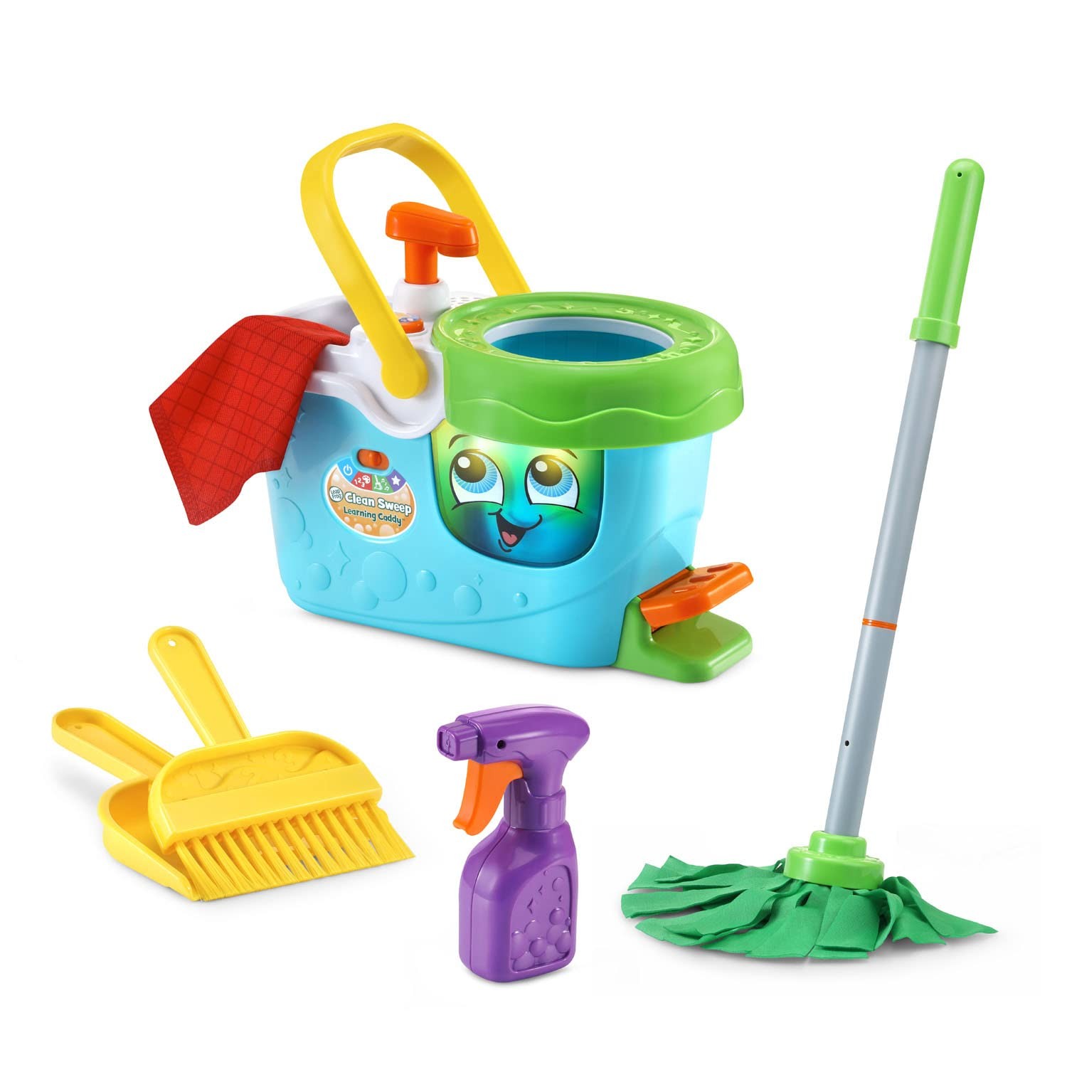 Clean Sweep Learning Caddy, Kids Mop and Broom Cleaning Toy Set for Ages 3-5,…