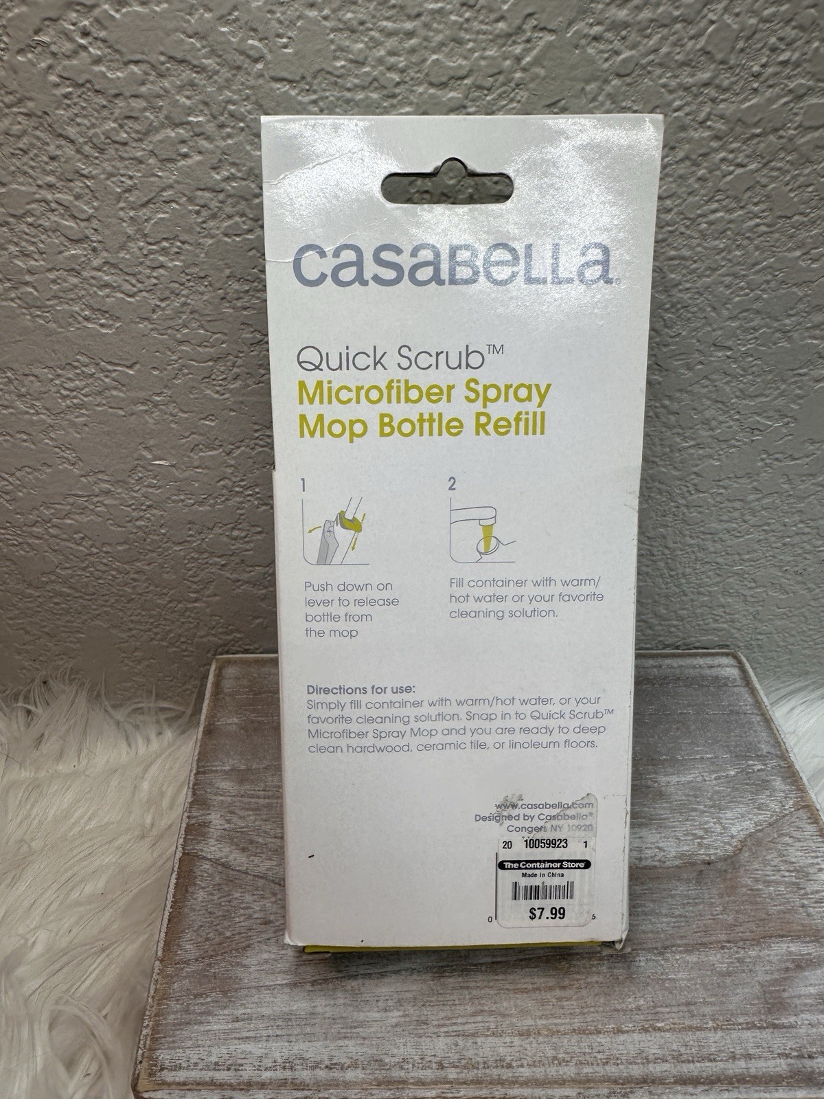 Casabella QUICK SCRUB 14oz Refillable Bottle Replacement for Spray Mop 17700 NEW