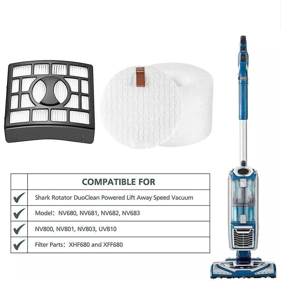 Replacement Filters For Shark DuoClean Powered Lift-Away Speed NV801 NV803 UV810