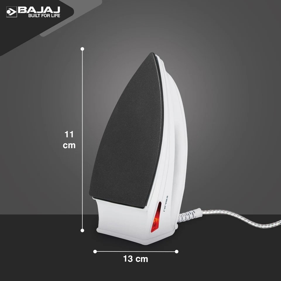 Bajaj DX-6 1000 Watts Dry Iron Anti-Bacterial German Coating Technology 220V