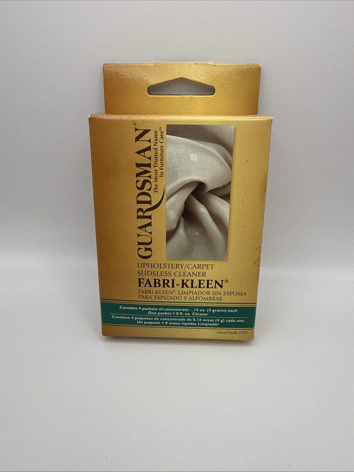 Guardsman Fabri-Kleen Upholstery/Carpet Sudsless Cleaner concentrate packets