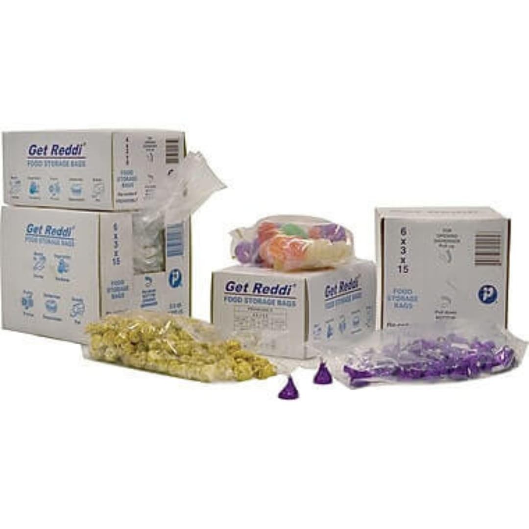 Group PB080418R Get Reddi Food & Poly Bag, 8 x 4 x 18, 8-Quart, 0.68 Mil, Clear