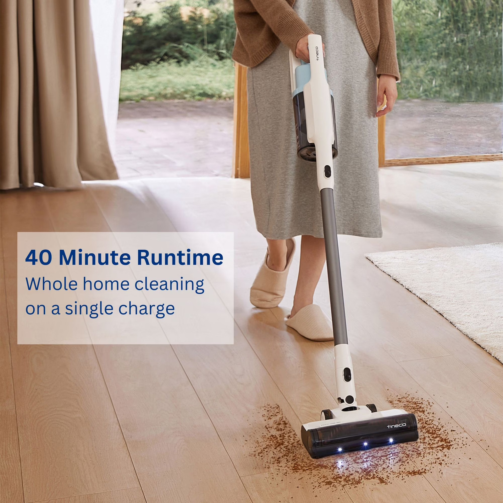 GO Cordless Stick Vacuum, 40 Min Run Time – Powder Blue (GO203)