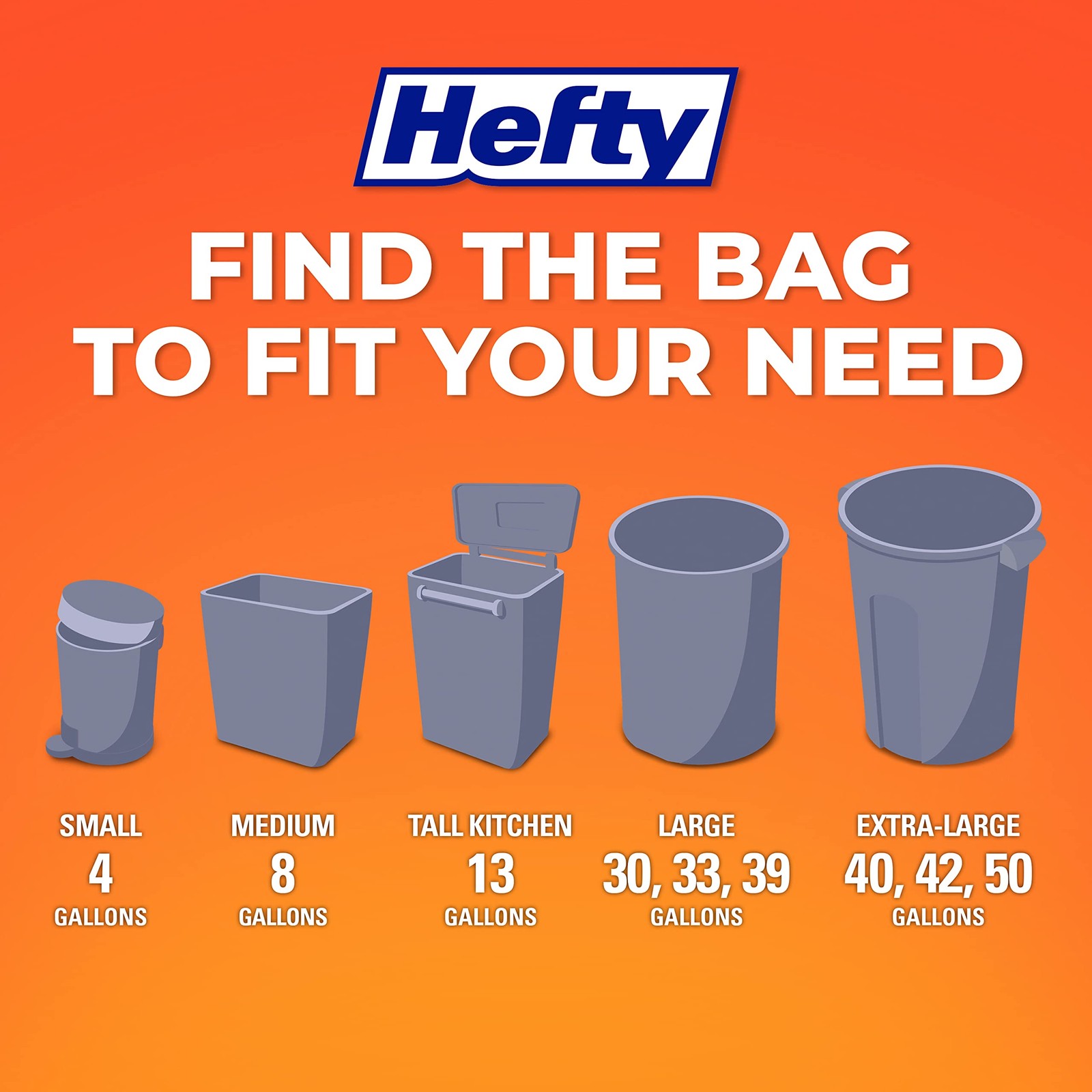 Hefty Medium Trash Bags, Fabuloso Scent, 8 26 Count (Pack of 1),