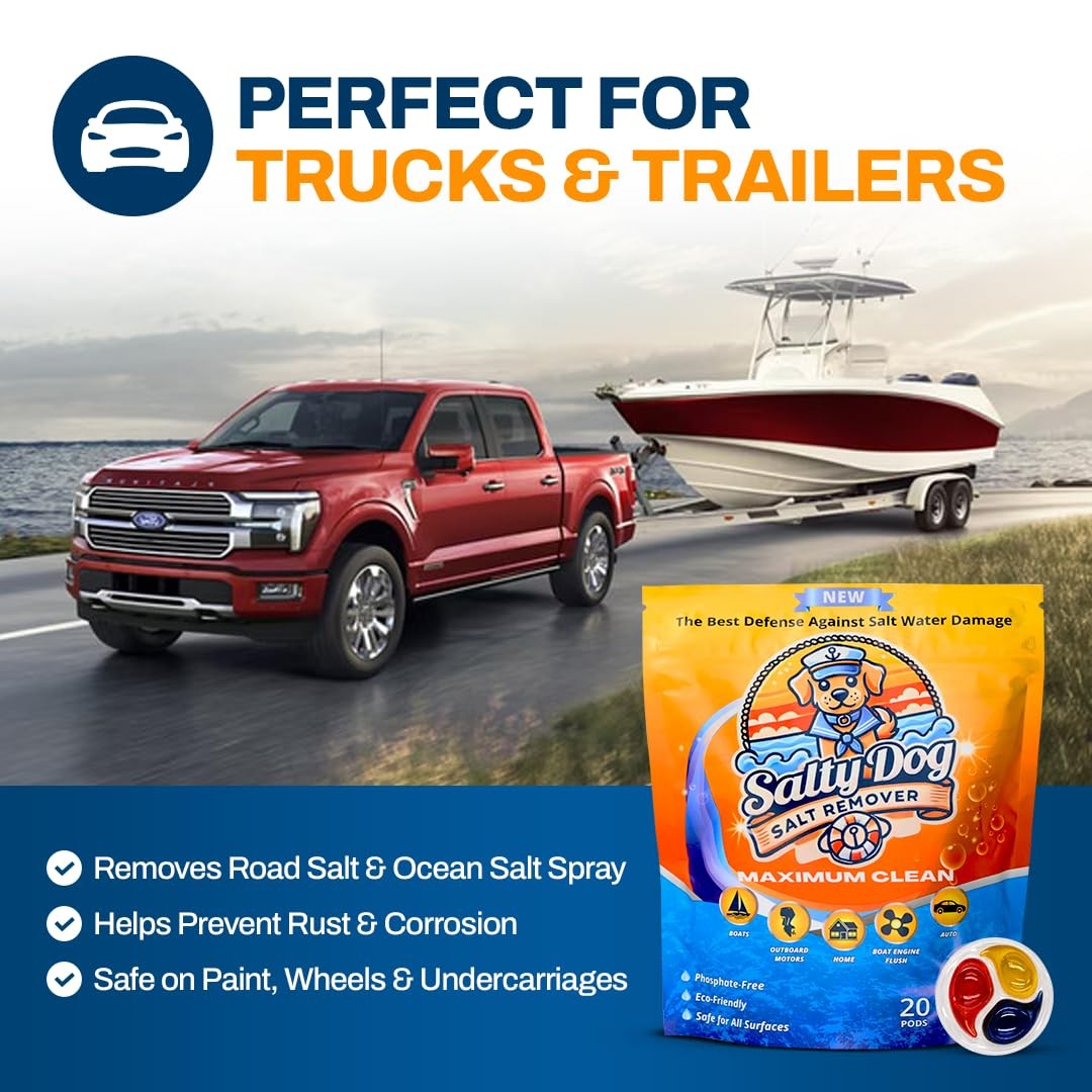 D Vein Salty Dog Salt Cleaner Pods All-Purpose Salt Remover & Wash Solution