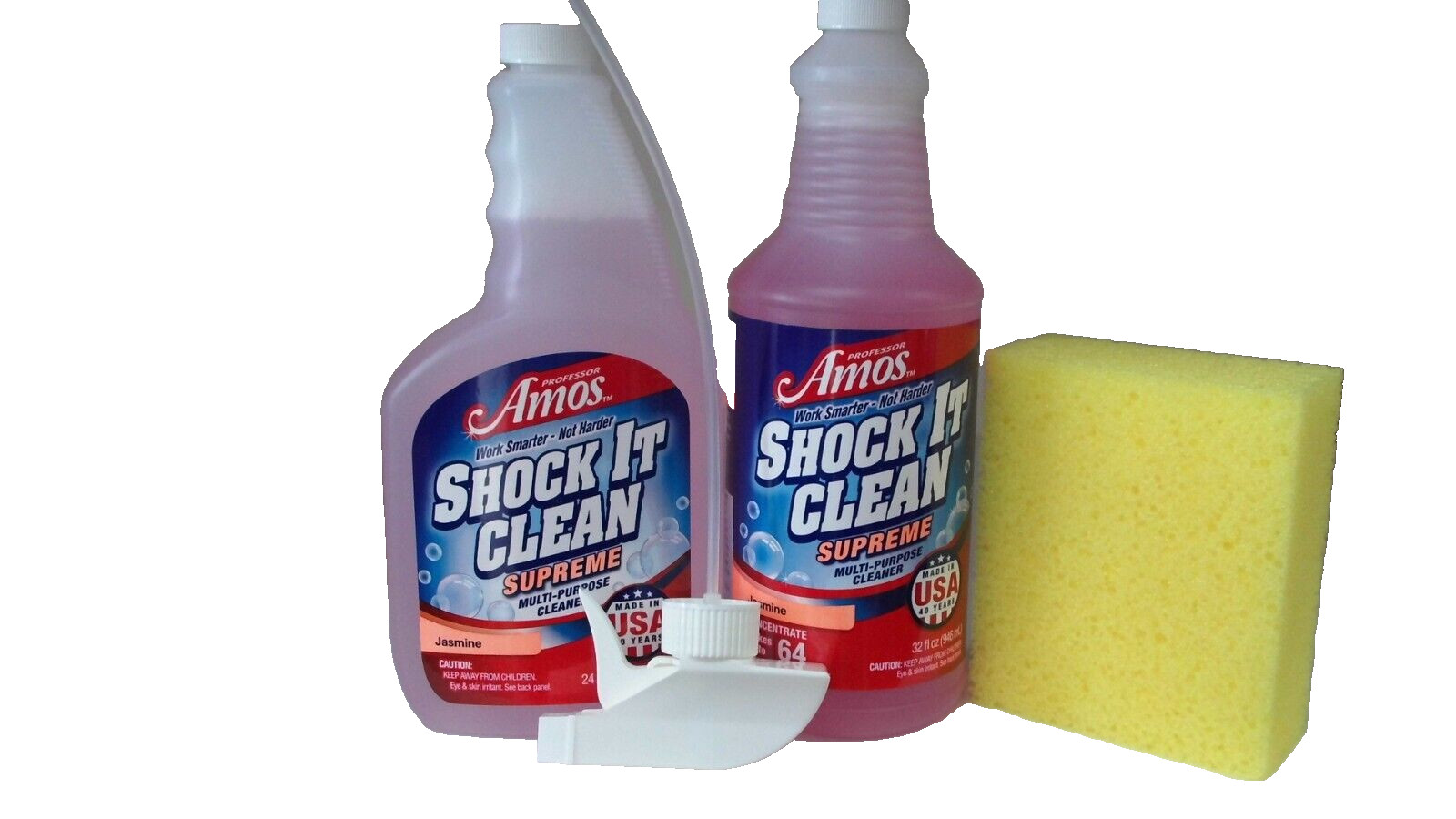 Professor Amos Shock It Clean 32 oz. Concentrate & 24 oz. Jasmine – New & Sealed