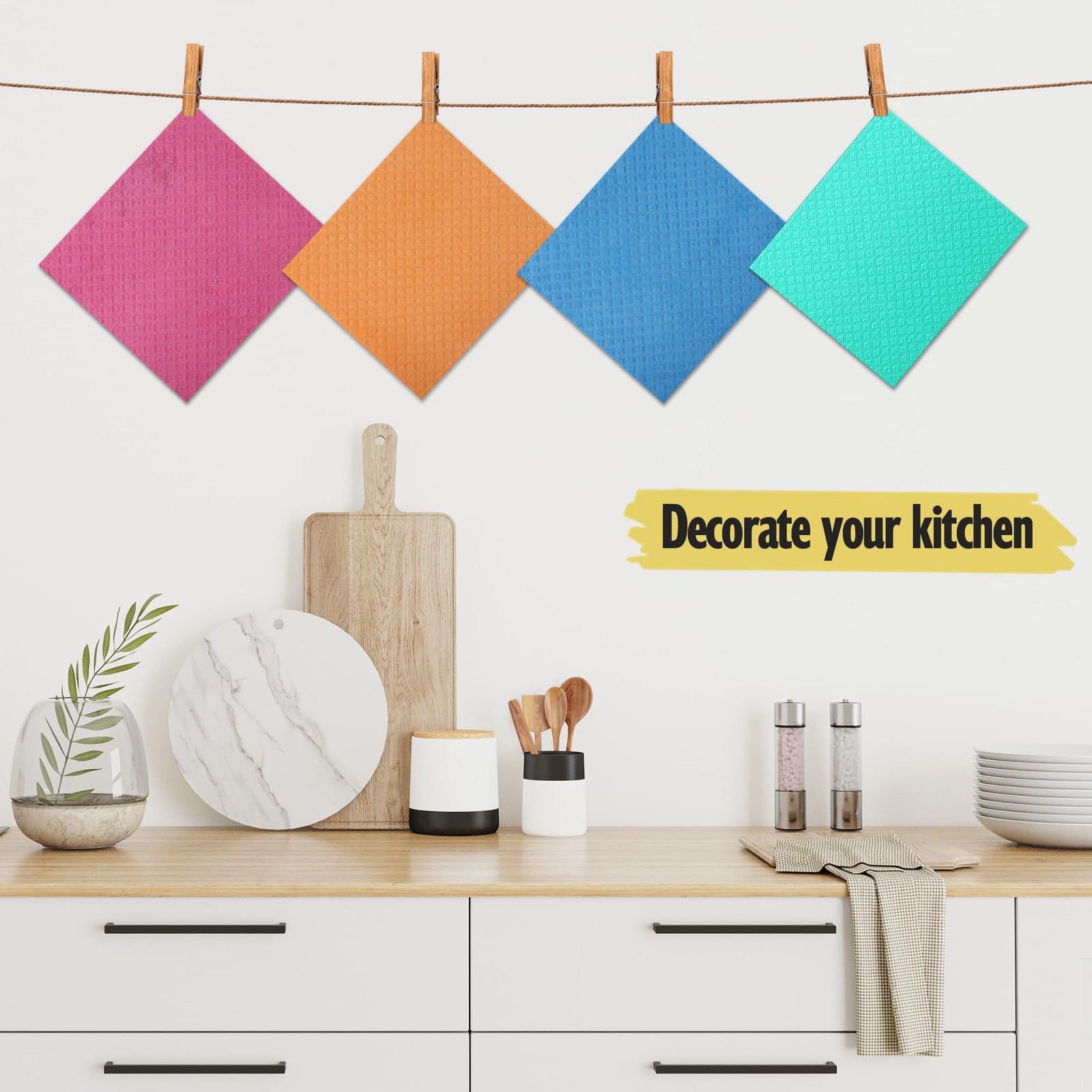 MoLKENE Swedish Dishcloths for Kitchen, 10 10 Pack, 10 Pack Assorted Colors