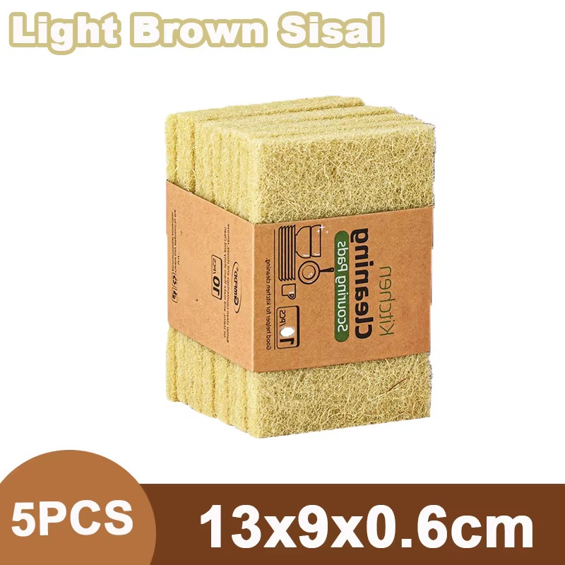 5/10/20PCS Sisal Microfiber Sponge Eco-Friendly Natural Fiber Sponges Kitchen Di