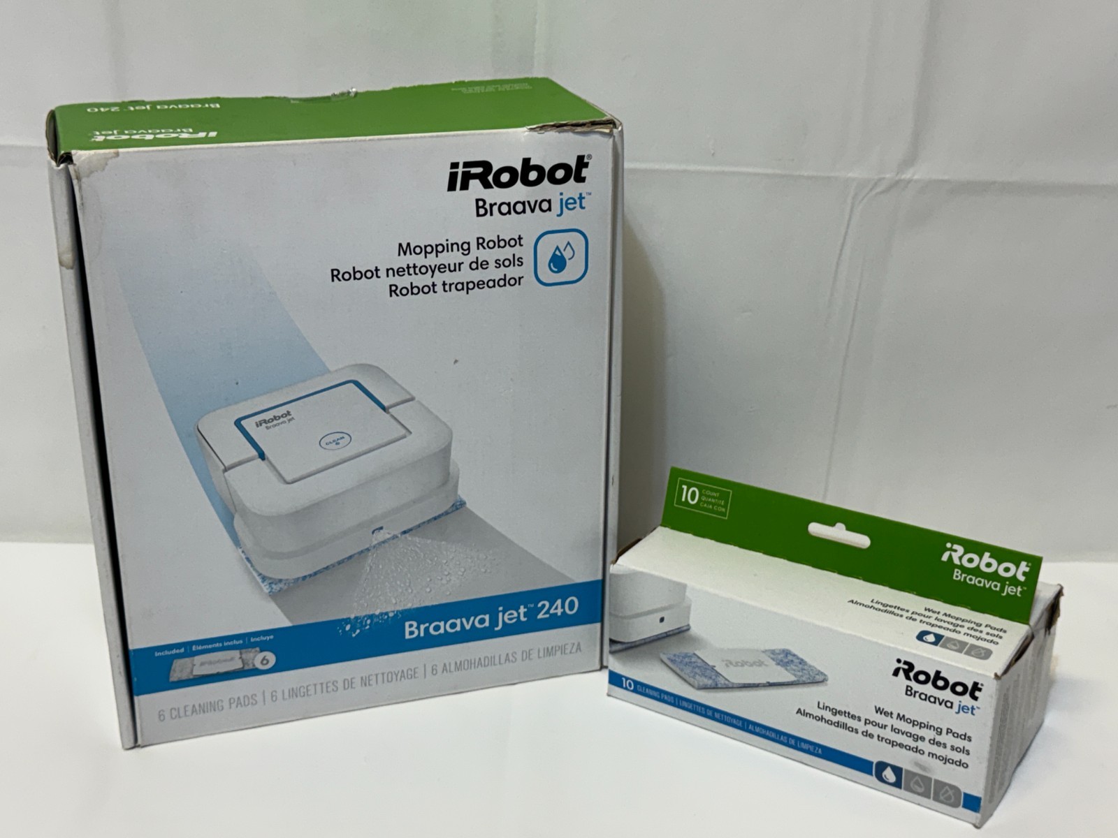 iRobot Braava Jet 240 Mopping Robot, Charger, Battery & Pads (FULLY TESTED)