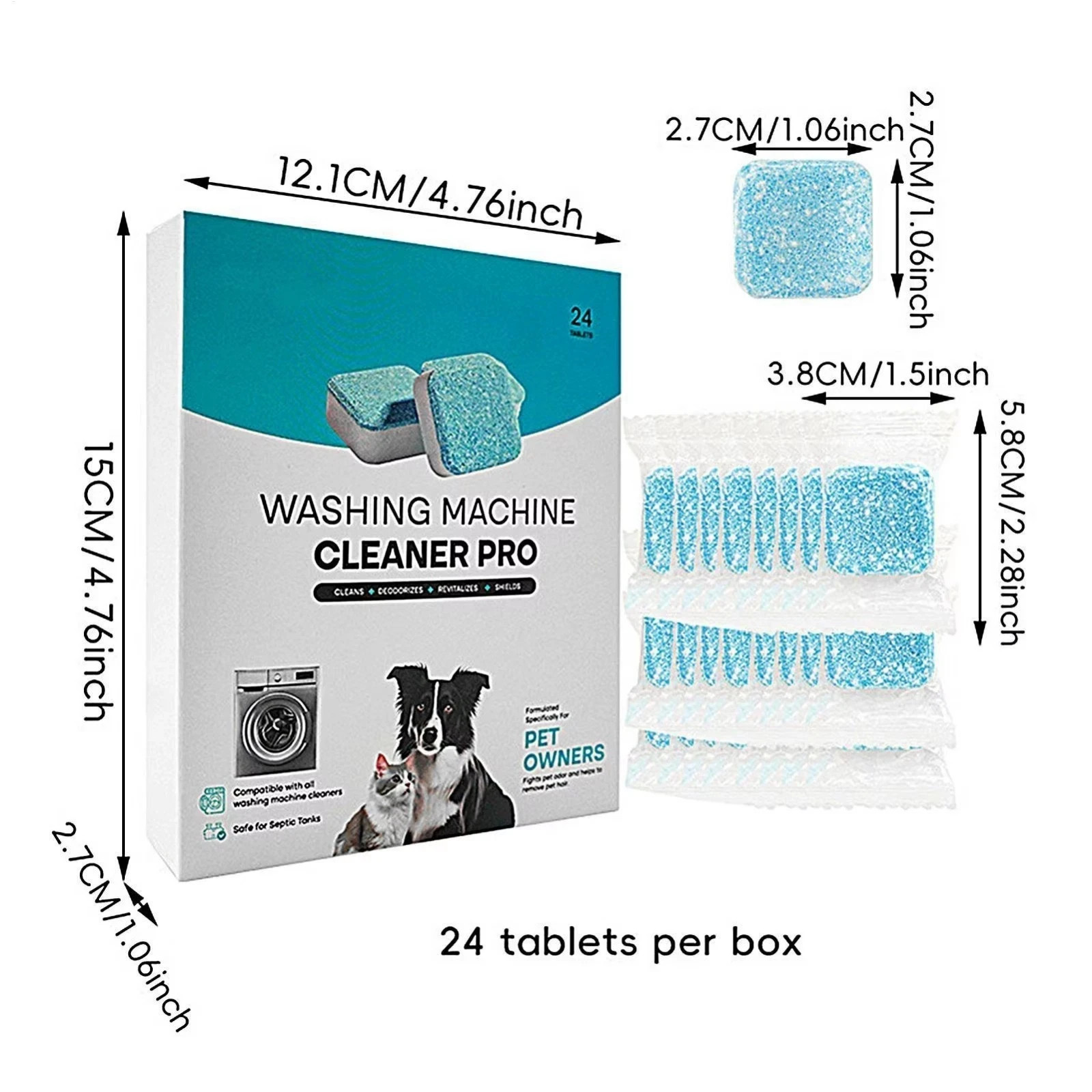 Uproot Clean Washing Machine Cleaner Tablets – 24 Pack