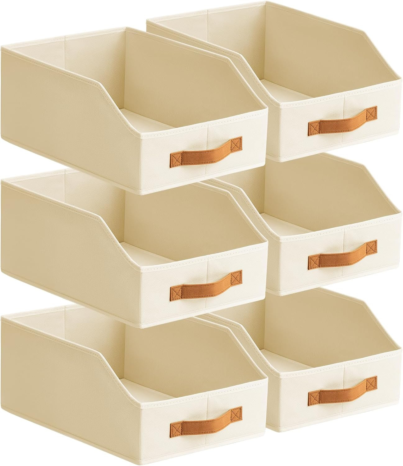 Fabric Storage Bins for Organizing – 6 Pack Large Trapezoid Collapsible Storage