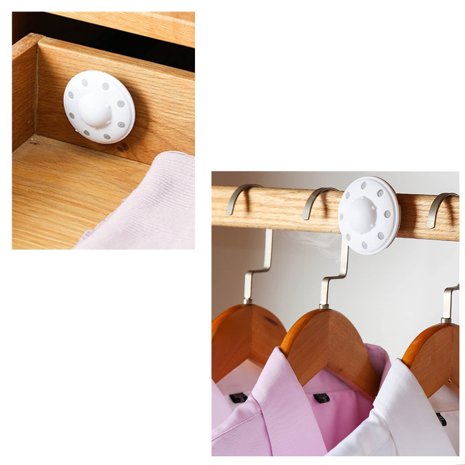 HomeNite 6 Pack Moth Ball Case with Adhesive Wall 6 Count (Pack of 1), White