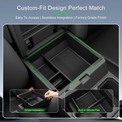 Center Console Organizer Compatible with 2025 2026 Armrest Trays Storage Box Rep