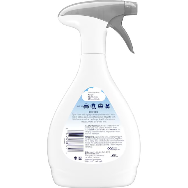 Febreze Heavy Duty Odor Eliminator Spray 27 -fl oz Crisp Clean Fabric Deodorizer