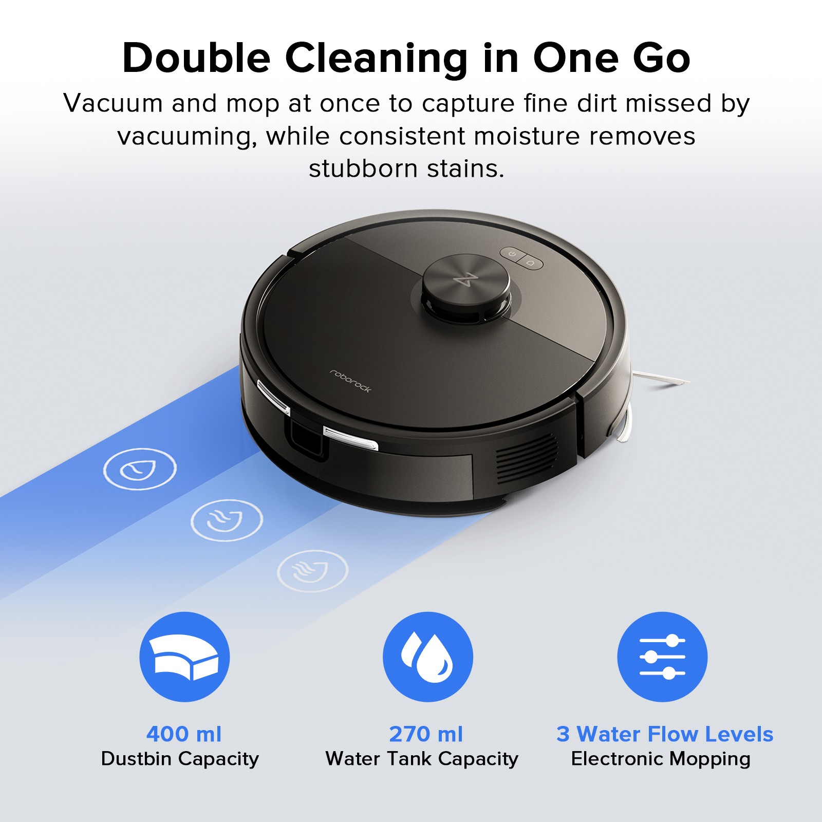 Roborock Q7 L5 Robot Vacuum Cleaner, 8000Pa, Dual Anti-Tangle System, LiDAR Nav