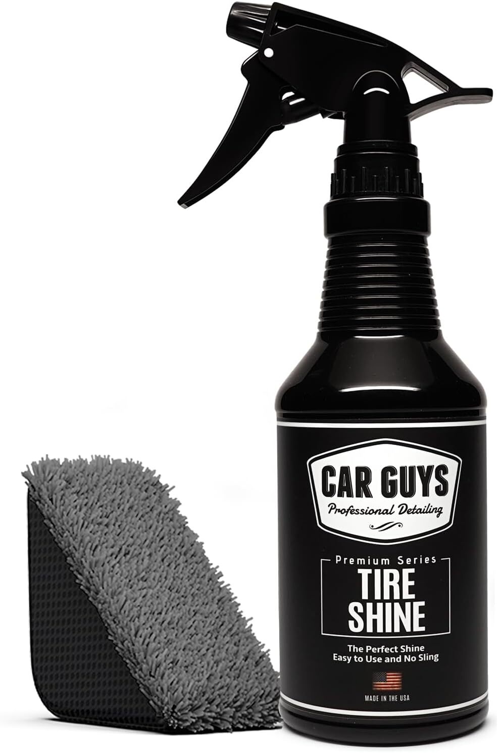 CAR GUYS Tire Shine – Easy to Use Tire Dressing with Applicator Pad – Dry to The