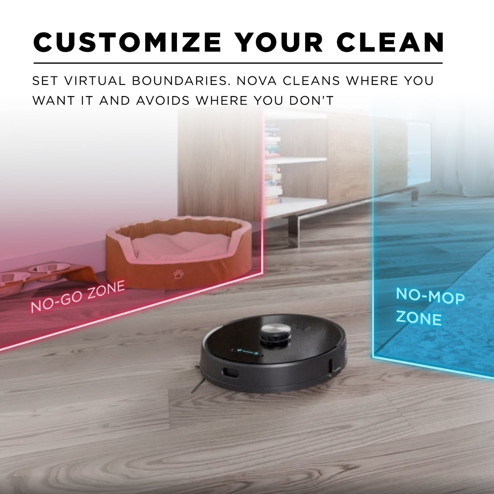 iHome AutoVac Nova Self Empty Robot Vacuum and Mop, Laser and HomeMap Navigation