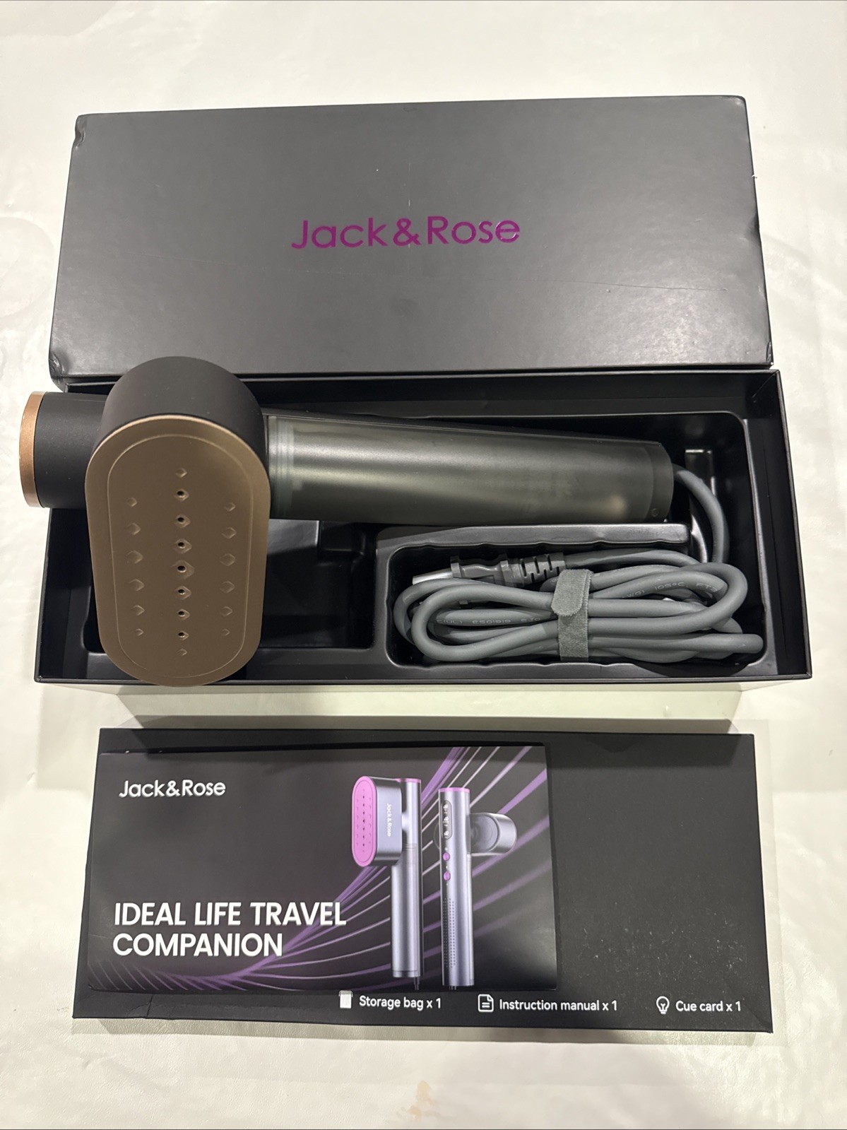 Jack & Rose Portable Clothes Steamer/Iron Dual Volt, Travel 2-in-1