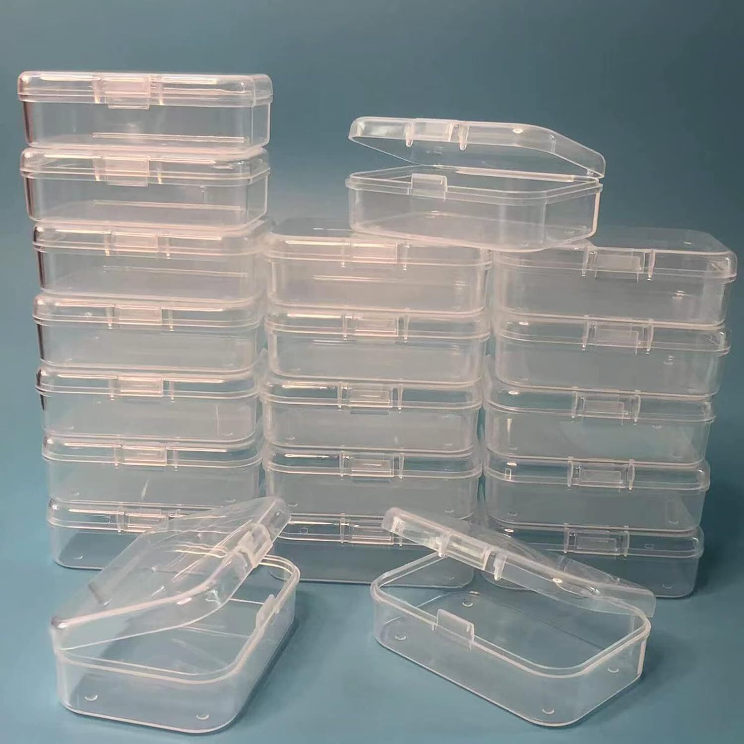 Lot Clear Plastic Storage Container Box Craft Organizer DIY Coins Screws Jewelry