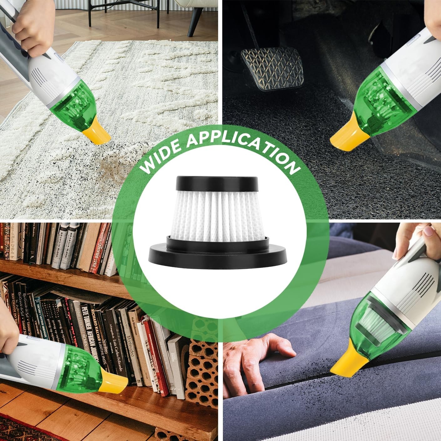 HEPA Filter Replacement for Handheld Vacuum – Washable, Reusable, 14 Pack