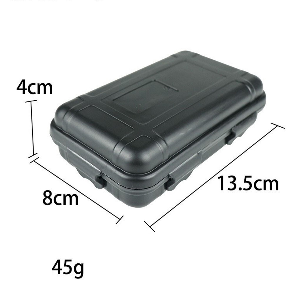 4pcs Black Plastic Sealed Storage Box Waterproof Case Dust-proof Dry Outdoor NEW