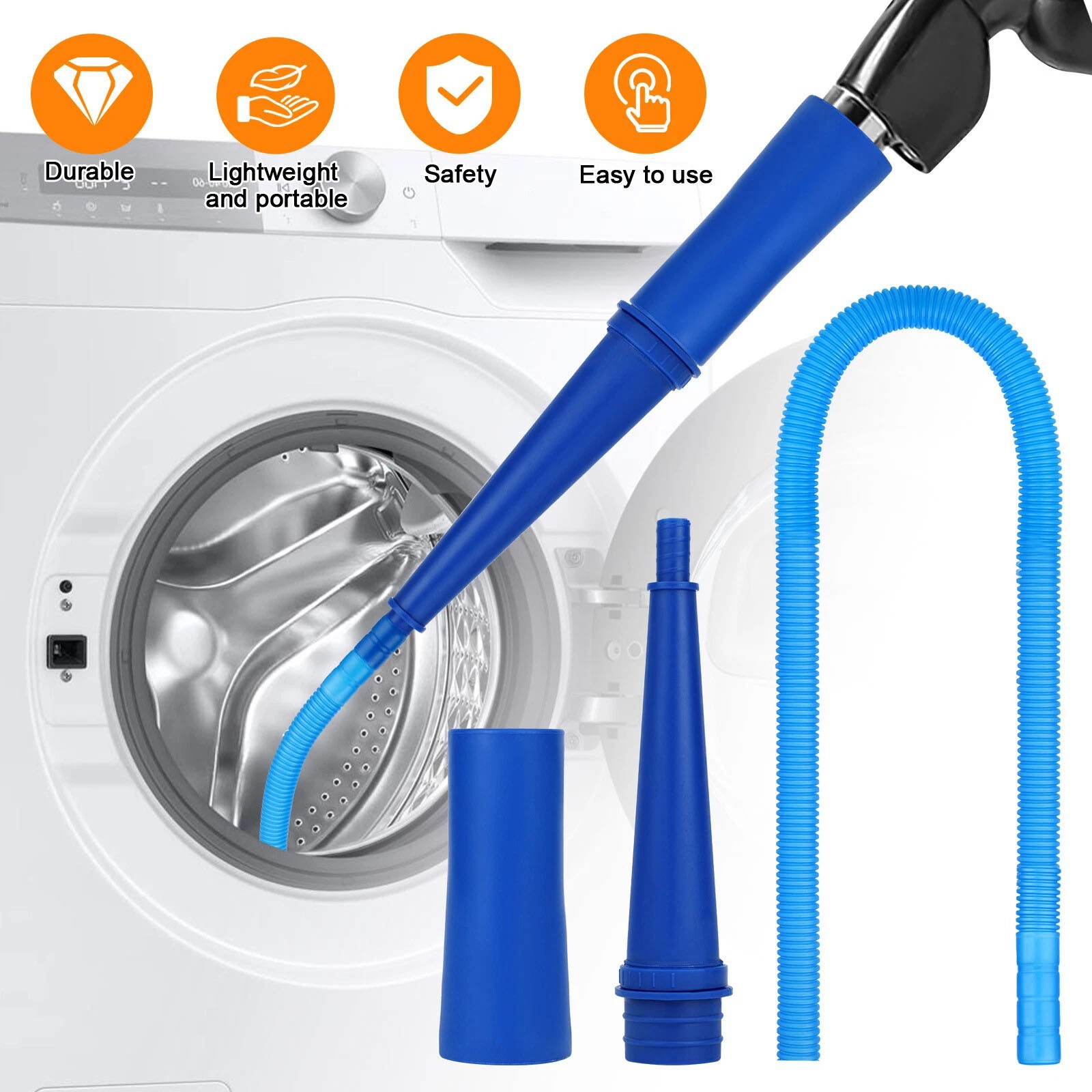 Flexible Dryer Vent Cleaning Attachment Vacuum Hose Lint Remover For Appliances