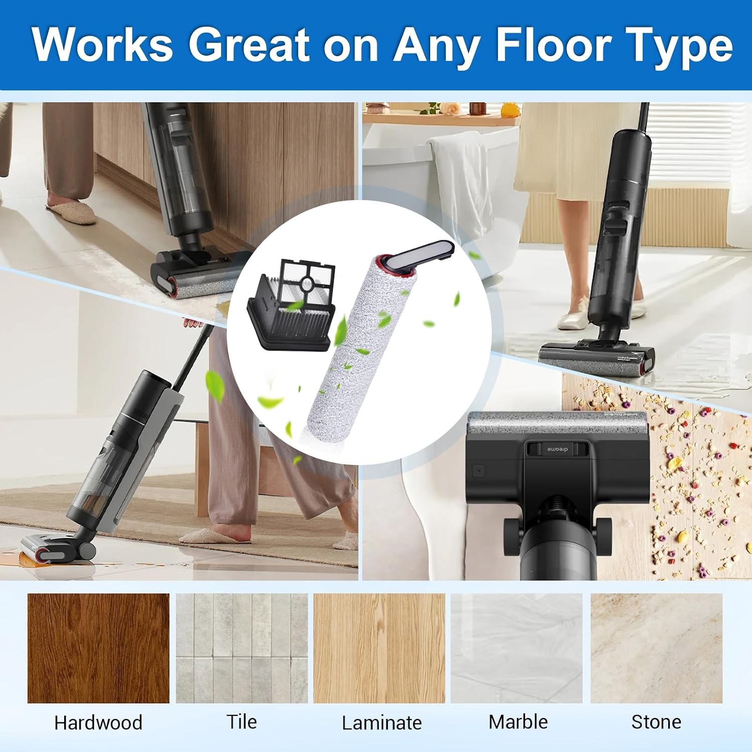 H12 Pro Accessory Kit for Dreame H12 Pro Cordless Wet Dry Vacuum Replacement