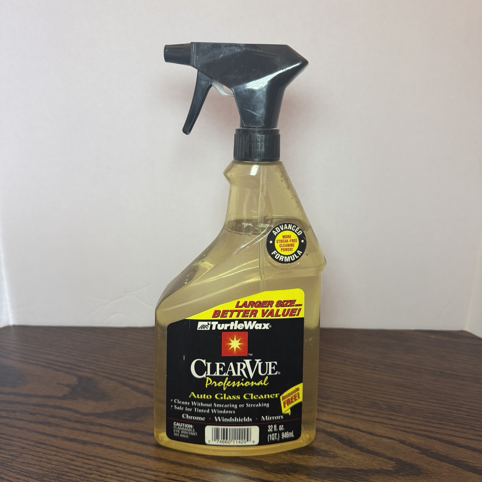 Vintage Turtle Wax ClearVue Professional Auto Glass Cleaner, 32 fl oz bottle