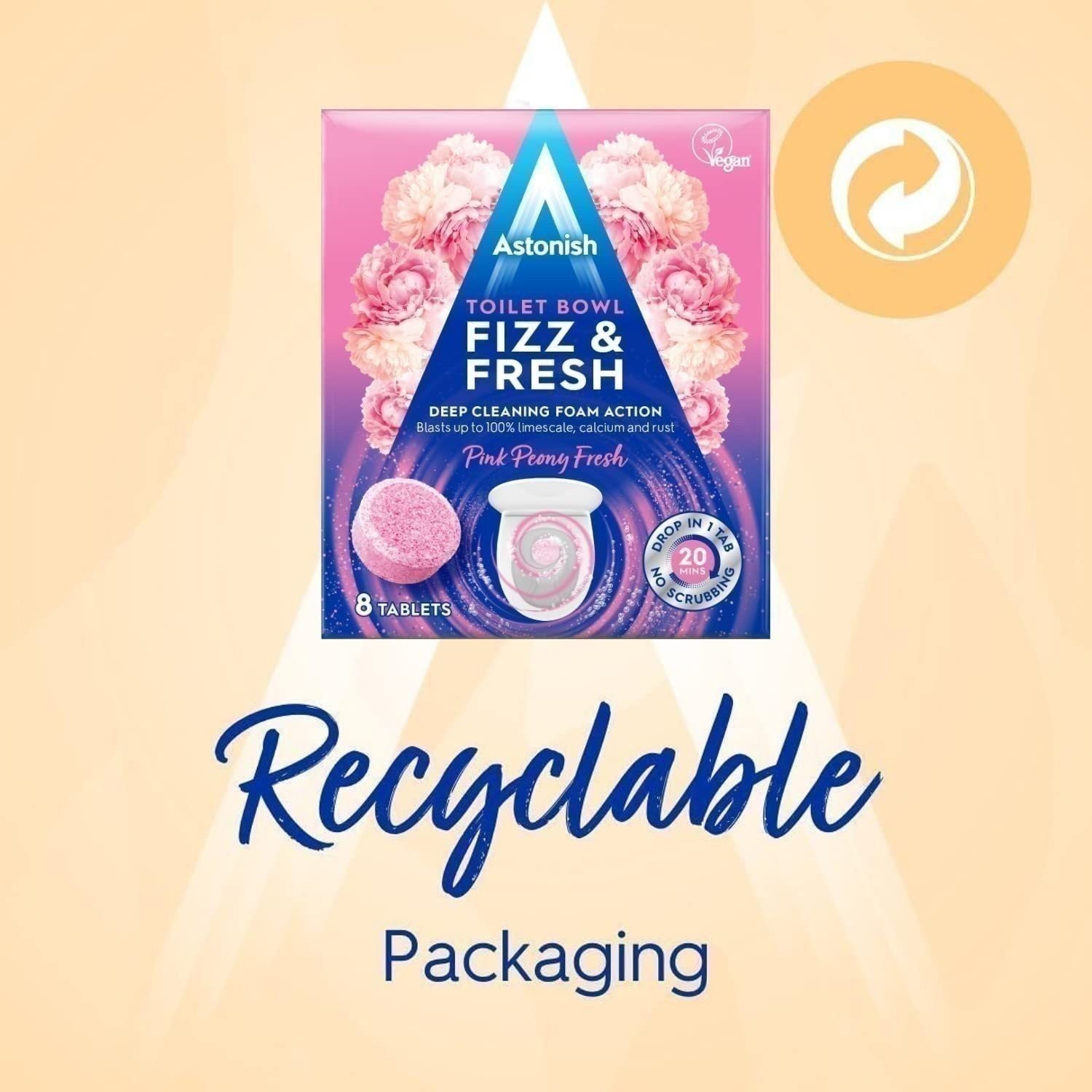 Astonish Foaming Eucalyptus Fresh Fizz & Fresh Bathroom Toilet Bowl Cleaner -…