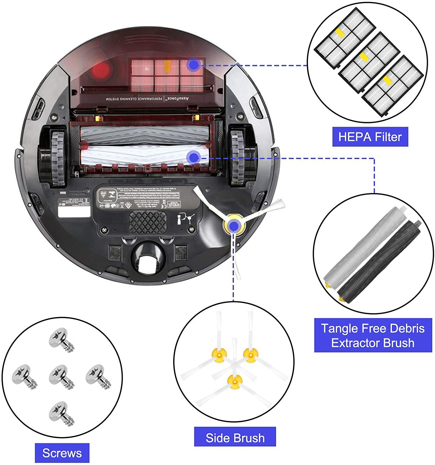 Replacement Brush Parts For iRobot Roomba 800 880 860 870 871 980 990 900 800