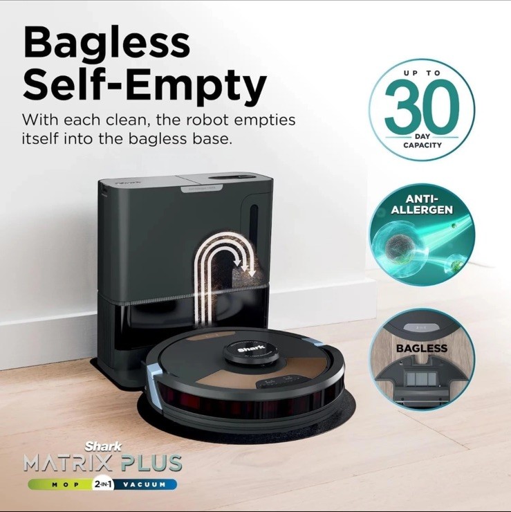 Shark Matrix Plus Robot Vacuum & Mop w/ SELF EMPTY BIN + Mopping UR2650WS