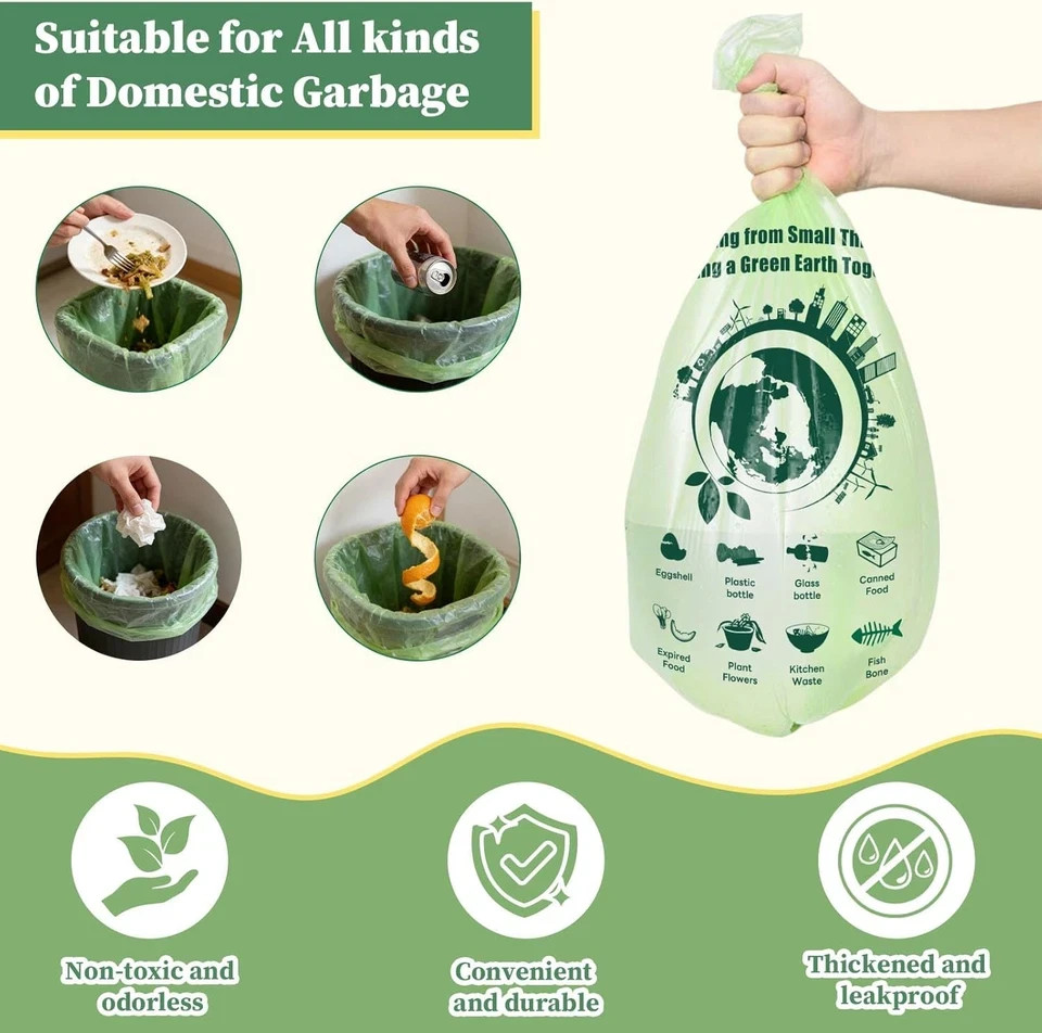 Small Trash Bags 1.2 Gallon, 120 Count Bathroom Garbage Bags, Compost Bin Liners