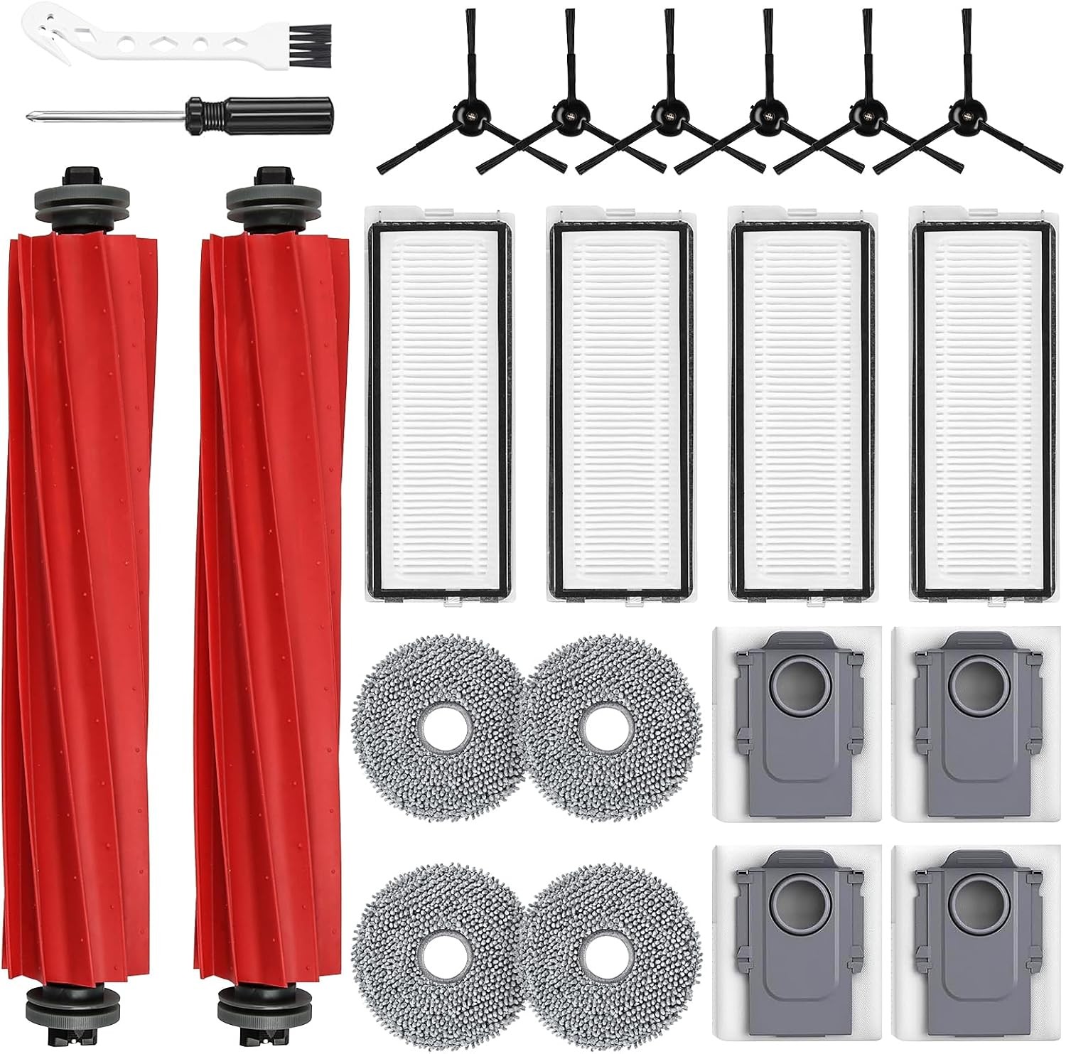 22 Pack Replacement Parts for Roborock Qrevo S Pro Plus MaxV Robot Vacuum for Q