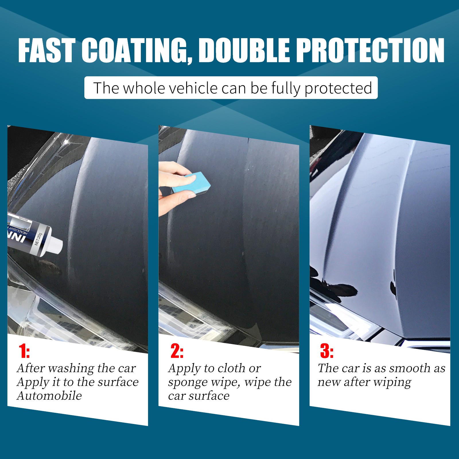 Ceramic Coating Liquid Wax – Hydrophobic Paint Sealant & Gloss Enhancer