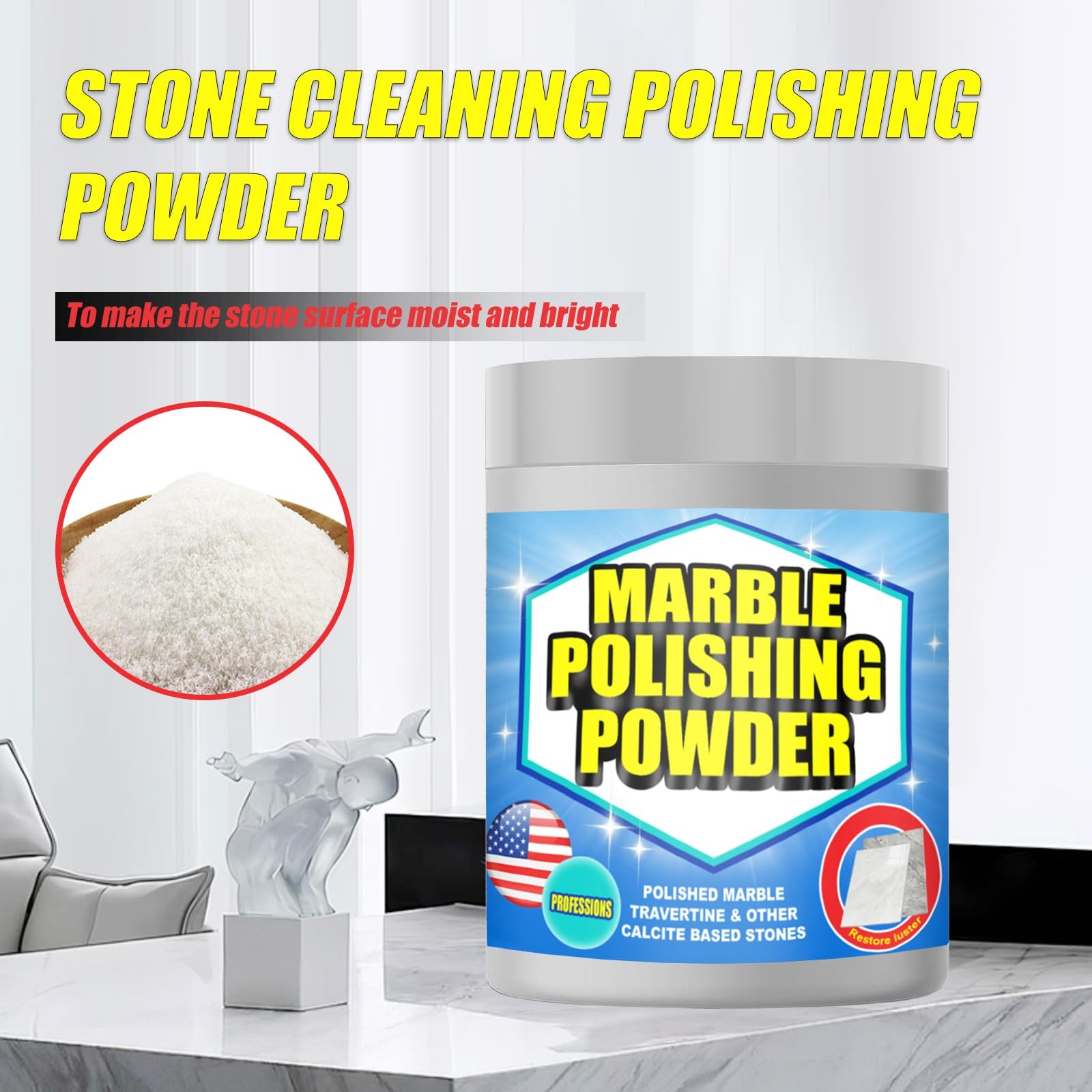 Marble Polishing Powder & Compound – Granite Countertop Polish, Etch & Scratc…