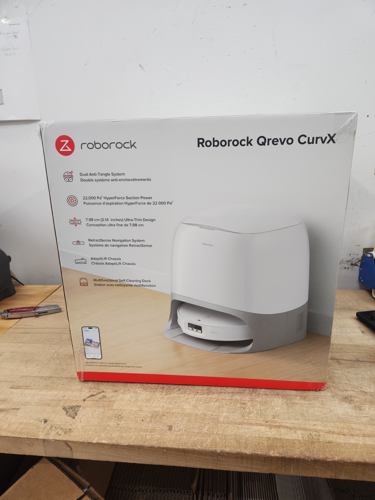 Roborock Qrevo CurvX Robot Vacuum Cleaner & Fill Dock (QRCX01-01) -NEW/SEALED-