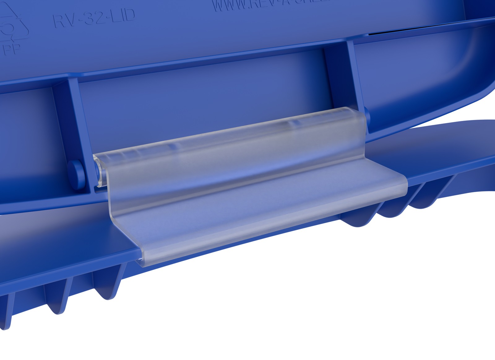 Rev-A-Shelf 32 qt. Trash Can Replacement Lid, Blue (Lid Only), RV-32-LID-22-1-40