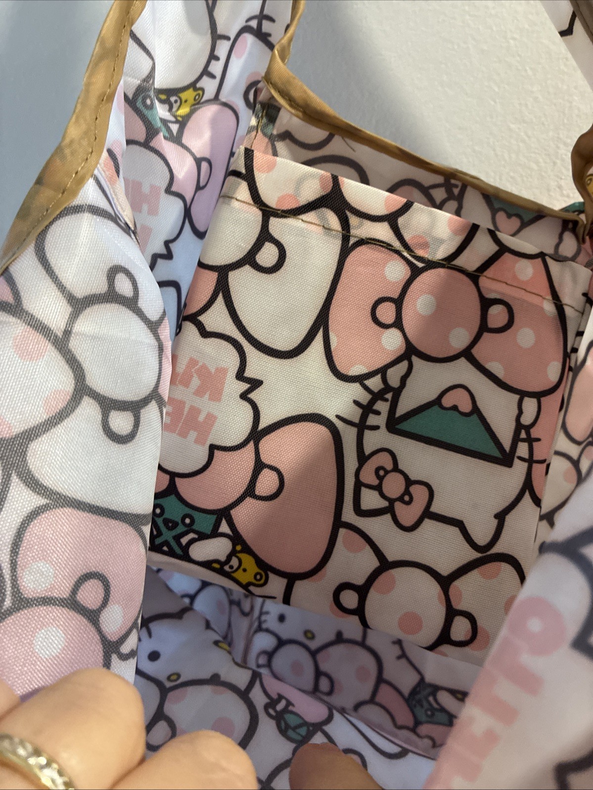 Hello Kitty Portable Foldable Reusable Shopping Shoulder Tote Bag 39x39cm