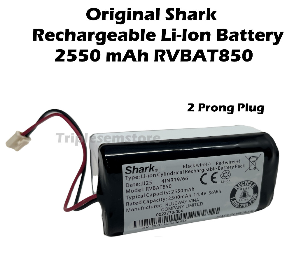 OEM Shark RV2600WA RV2600WD RV2610WA RV2610WACA Li-Ion Battery 2550mAh RVBAT850