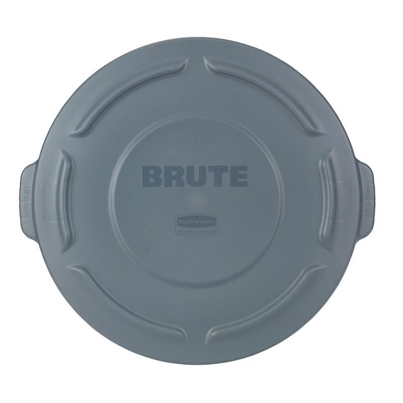 Rubbermaid 261960GRAY Brute Plastic Garbage Round Can Lid 20 gal.
