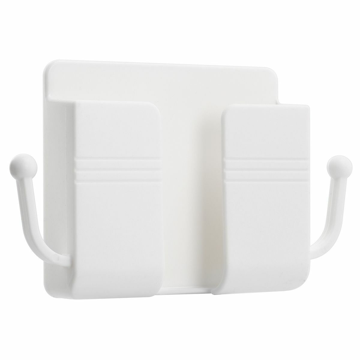 Wall Mounted Phone Charging Organizer Remote Controller Storage Box Plug Holder